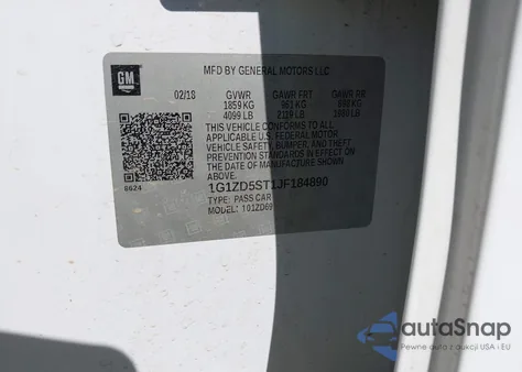 2018 Chevrolet Malibu Lt from USA, damaged, VIN 1G1ZD5ST1JF184890